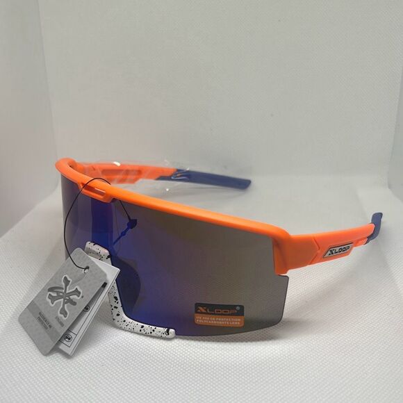 X-Loop Shield Mirrored Mens Sunglasses - Picture 1 of 3